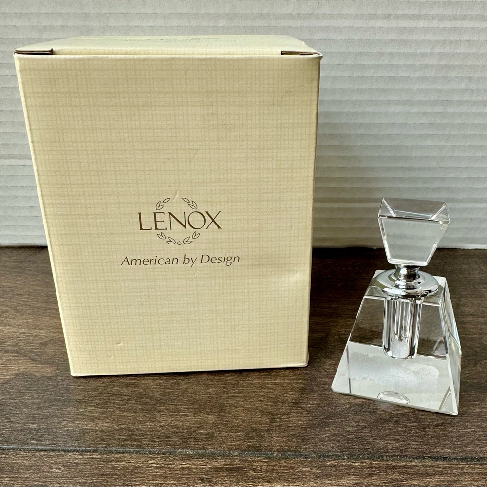 Lenox Clear Glass Perfume Bottle - 2.75 Inches - New in Box